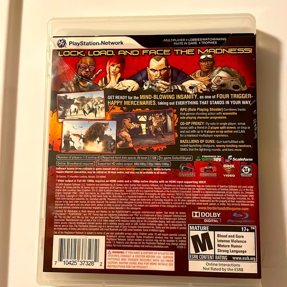 Borderlands PlayStation 3 PS3 Game disc, case and booklet EUC 2K games - Picture 6 of 9